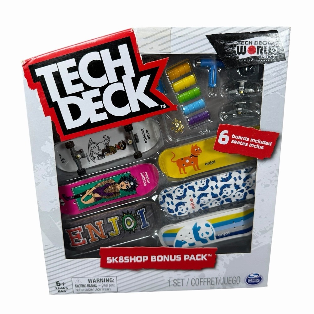 Tech Deck Sk8shop Bonus Pack ENJOI Skateboards Fingerboards 6 Boards Limited Ed.